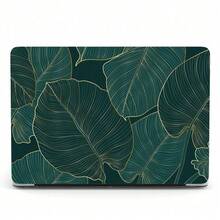 Marble Pattern Laptop Case + Mouse Pad Set - Dark Green Leaves - View 4