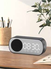 2-In-1 Mini Bluetooth Speaker & Clock, Compact Space-Saving Design, Essential For Students Or Renters - Upgraded Version - View 14