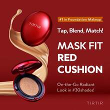 TIRTIR Mask Fit Red Cushion Foundation, #23N Sand, 18.6ml/0.63oz, Full Coverage, Weightless, Skin Fit, Satin Glow Finish, Korean Makeup, Beauty, Tattoo Cover Up,  Long-Lasting Wear, Hydrating Formula, Oil Control, Anti-Oxidant Properties, Seamless Blend, Suitable For All Skin Types, Korean Makeup, Best Selling Cushion Foundation - Sand - 查看 2