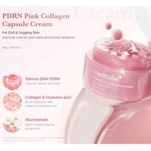 Medicube Salmon DNA PDRN Pink Collagen Capsule Cream 55g, Plumping, Lightweight, Post Acne Care, Blemish Care, Moisturizing Cream, Salmon DNA PDRN, Niacinamide, Uneven Skin, Skincare For Dull Skin, Boosts Skin Barrier, Hydration, Glow Hydration, Korean Skin Care, Deep Penetration Hydration, Fade Dark Spot, Best Selling Korean Skincare, K-Beauty Must-Have, Summer, Bikini, Y2k, Whitening Cream, Birthday Gift, Holidays, Kbeauty, K-Beauty, Top Ranking Korean Skincare - PDRN 粉紅色膠原蛋白 - 查看 4