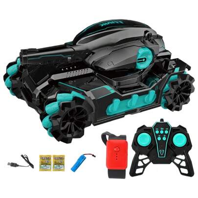 Kids Remote Control Water Pump Tank with Light and Music RC Tank Car 360 Degree Rotation Remote Control Fighting Tanks