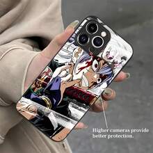 Guerrero anime ensangrentado con expresión intensa y enloquecida. Esta elegante funda es compatible con iPhone 17, 16, 15, 14 Pro Max, 13, 12, 11, XR y XS Plus. Fabricada en TPU flexible, resistente a golpes y arañazos, ofrece una excelente protección contra caídas y un agarre cómodo. Es un regalo ideal para familiares, amigos y seres queridos, y una opción perfecta para festivales. - Negro - Ver 5
