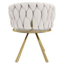 Velvet Lounge Chairs, Dining Chairs Set Of 4 Pieces, Living Room, Bedroom, Dining Room With Four Metal Support Legs, Beige, Grey. - Beige - View 9