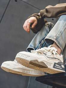 Zapatillas deportivas elegantes para hombre,Zapatillas de tenis para hombre con diseño artístico original y estilo graffiti moderno,Ideal para desplazamientos diarios, actividades al aire libre, reuniones, uso durante todo el año, muy práctico y con un estilo versátil para múltiples ocasiones. - Beis - Ver 7