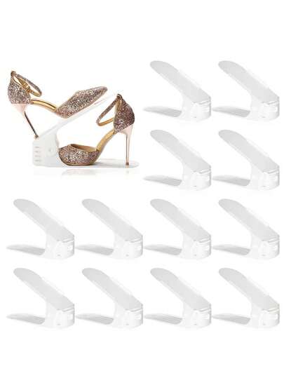 Adjustable Thickened Shoe Rack, Stackable Shoe Box Holder, Shoe Storage Organizer, Double-Tier Shoe Rack, Saves 50% Space For High Heels And Sneakers, Creates Tidy And Fashionable Storage Space, Upgraded Thick Version, Multi-Color Options, Unisex, Valentine's Day Gift