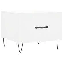 vidaXL 2 Stück Couchtische, Weiß, 50x50x40 Cm, Holzwerkstoff - Bianco - Visualizzare 5