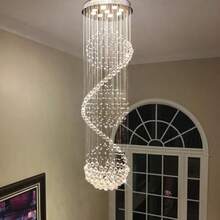 Lámpara de techo rectangular de vidrio para sala de estar 8 luces modernas de montaje empotrado lámpara colgante para a de cocina comedor clóset decoración de boda-0003 - Plata-20 x 71 pulgadas - Ver 5