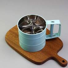 5 Cup Flour Sifter - Multi-Functional Flour Sifter - Stainless Steel Sieve - Powdered Sugar, Bread Baking Large Sieve - Hand Pressure Flower Sieve - Double Layer Flour Sifter For Artisan Bread: Our Semi-Automatic Sifting And Dedusting Device For High-Quality Flour For Artisan Bread Is Made Of Rust-Resistant Materials. - Multicolor - View 15