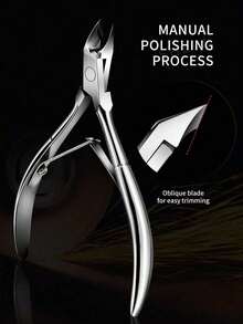 1pc Nail Cuticle Nipper Clipper Remover Scissors Foot Care Manicure Tool - Silver - View 1