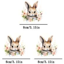 1pc/2pcs/3pcs Rabbit Heat Transfer Patches, Ironing And Washable, Applicable To T-Shirts, Jeans, Sweaters, Handbags, Pillows, Cushions. Queen - 3PCS-s - View 7