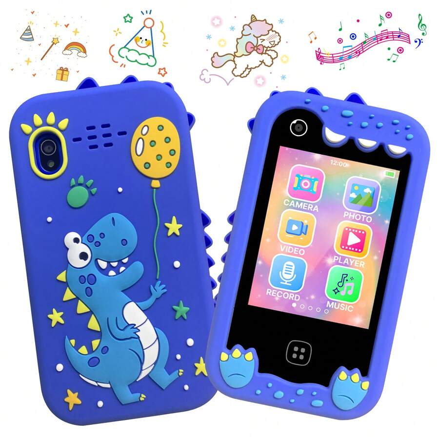 Children's Smart Toy Phone, Learning Toy, 2.8-Inch Touchscreen Display, Dual HD Cameras, Multiple Functions Including Alarm, Calendar & Calculator, Multi-Scene Use Such As Family Parties, Top Pick Holiday & Birthday Present For 3-12 Year Olds - Multicolor - View 1