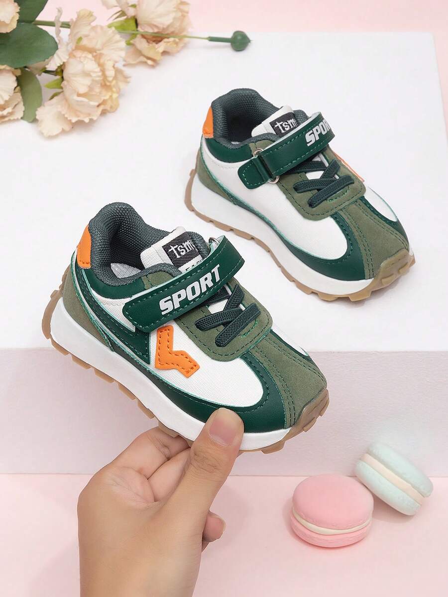 儿童软底多功能运动鞋，时尚女童休闲帆布鞋，男童休闲平底鞋 - 綠色 - 查看 1
