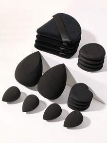 18PCS Makeup Tools Set Including:2PCS Makeup Sponges+4PCS Mini Makeup Sponges+4PCS Triangle Powder Puffs+8PCS Mini Air Cushion Powder Puffs,All-In-One & Beginner-Friendly | Travel-Ready & Gift-Ready | Perfect For Newbies/Her - Multicolor - View 2