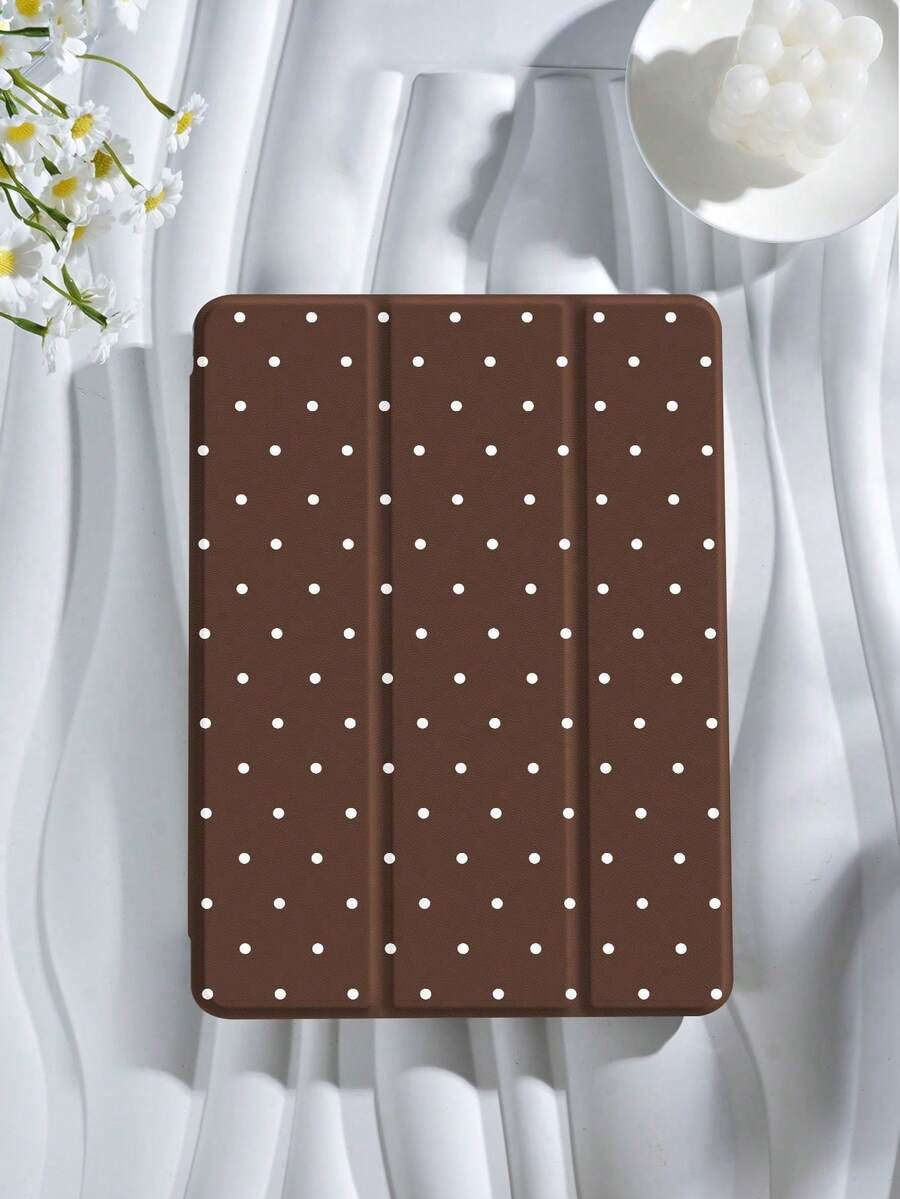 Polka Dot & Minimalist Pattern Tablet Protective Case, Compatible With IPad 9.7/10.2/10.5/10.9/12.9/Pro 11 (10th Gen), Galaxy Tab S6 Lite 10.4", Kindle Paperwhite 12th Gen (2024), Kindle 11th Gen (2022), Offers Soft Shock-Proof Protection, Supports Smart Stand/Auto Wake/Sleep Function - 多色-3 - 查看 1