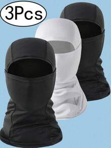 1/3pcs Balaclava Chief Hat, Summer Outdoor Cycling Face Mask, Dustproof Sun Protection Single Hole Breathable Quick-Dry Neck Gaiter Head Cover, Sports Ice Silk Cycling Mask, Suitable For Outings, Travel, Cycling, Summer, Beach - Multicolor - View 11