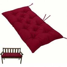 Indoor/Outdoor Bench Cushion,Waterproof Swing Seat Cushion,Outdoor Chair Cuhion,For Lounger Garden Furniture Patio Loveseat (47.2'' X 19.7'') - 酒紅色 - 查看 1