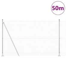 vidaXL 50 x 1,4 m (16 x 16 mm Gewebe) Stahlzaunpfosten, silber - A - Visualizzare 3