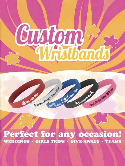 Customized Laser Engraved Silicone Wristbands - Personalized Solid Color Rubber Bracelets Wholesale, Laser Engraved Bracelets, Bulk Sports Wristbands, Event Party Accessories, Customized Text Bracelets, Wedding Favors, Birthday Graduation Wristbands, Fashionable Gifts For Men