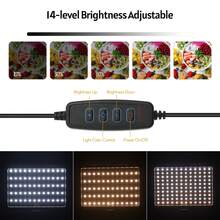 2pcs USB LED Video Light Kit Photography Lighting 3200K-5500K 120pcs Beads 14-level Dimmable with 148cm/58in Adjustable Height Tripod Stand 5pcs White/ Red/ Yellow/ Green/ Blue Filters Triple Cold Shoe Mount for Video Live Streaming - Luz LED - Ver 7
