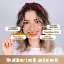 Lilac Flavored Miswak Toothbrush - Made From 100% Natural Authentic Arabian Plant - Helps Maintain Healthy Gums, Whiter Teeth, And Fresh Breath - Khaki - View 3