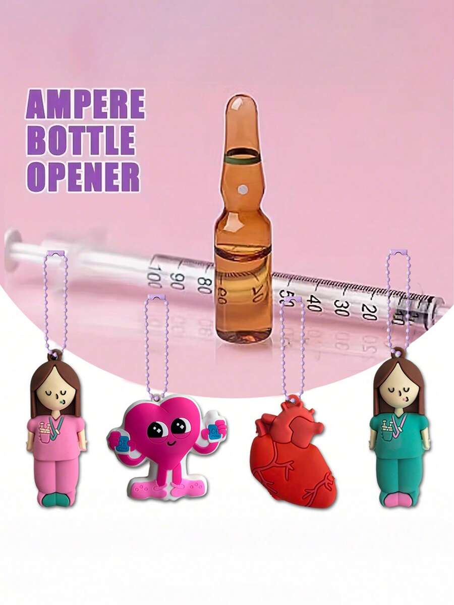 1 pieza Abridor de ampollas portátil con llavero, compacto y conveniente, adecuado para ampollas, botellas pequeñas, medicamentos, muestras, ideal para viajes, campamentos, atención médica en el hogar, herramienta útil para médicos, enfermeras, hospitales, uso de medicamentos en el hogar - Multicolor - Ver 1
