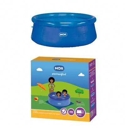 Piscina Infantil Inflável Mor Redonda 1000L 1400L 1900L 2400L com Kit Reparo Fácil Montagem Infantil e Adulto Verão