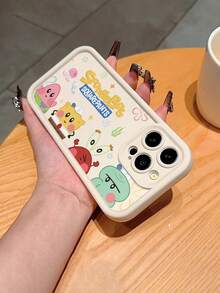 1pc Cartoon Creative SpongeBob Starfish Family Letter Jellyfish Flower Pattern Shock-Proof Phone Case Cover Suitable For Samsung/Apple 17/16/15/14/13/12/11Pro Max/12Pro/14Plus And Other Models - Multicolor - View 7