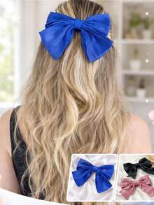 Laço de Cabelo Feminino  – Elegante, Estilo Clássico e Confortável - Azul - Visão 4