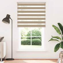 vidaXL Doppelrollo sandbraun 135x200 cm Stoffbreite 130,9 cm Polyester - Tagli Unica - Visualizzare 3