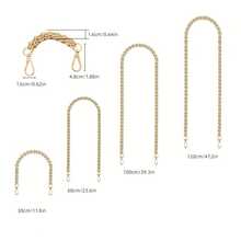 奢华五层重金属链条肩带 - 可调节长度 30/60/100/120 厘米，适用于手提包、钱包和斜挎包 DIY，优雅的链条替换件，完美的圣诞节和节日礼物，DIY 钱包制作 - 彩色 - 查看 9