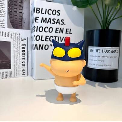 1pc Underpants Shin-Chan, Action Kamen, Crayon Shin-Chan Model, Funny Figure, Shinnosuke Decoration, Anime. This Is An Anime Figure And Also A Creative Home Decoration, Which Can Be Used On TV Cabinets And In Car Interiors. It Is Suitable As A Decoration For Everyone's Car Dashboard, With A Variety Of Styles Available And Suitable For Use In All Four Seasons.