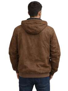 Men's Reversible Double-Sided Twill Jacket – 2 Colors In 1 | Premium Casual Style - Maroon - View 2