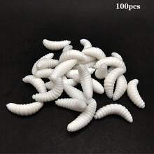 100/50/20pcs Soft Bionic Fishing Lures: Ultimate Trout, Crab And Carp Baits! Fishing - Yellow - View 16