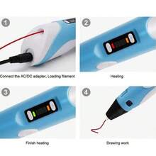 (12cables)Lápiz De Dibujo Con Impresión 3d - Azul - Ver 6