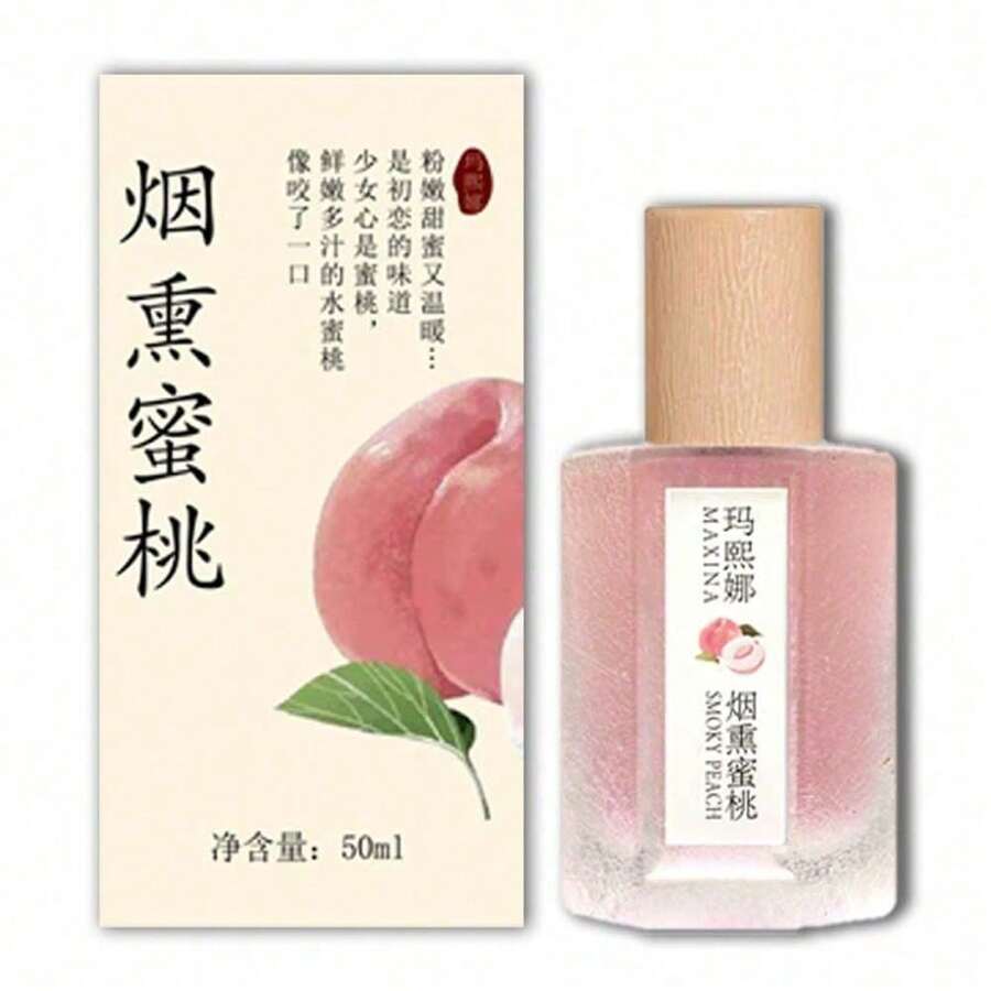 xiaochengyixiang Peach Scented Perfume 50ml, Smoked Peach Fragrance, Long-Lasting Fresh Fruity Perfume For Women, Suitable For Various Occasions - 清新香調 - 查看 1
