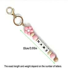 Personalized Handmade Floral Keychain Multi-Color Valentine's Day Gift Travel Essentials Kawaii Holiday Essential - Multicolor - View 5