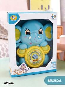 Sonaja Musical en Forma de Elefante, Juguete Infantil con Sonido, Diseño Tierno y Colorido, Juguete Interactivo para Bebés, Ideal para Estimulación Temprana y Juego Diario, Regalo Perfecto para Bebés y Niñas o Niños Pequeños, Juguete Divertido para Desarrollo Sensorial, Diseño Adorable para Momentos de Juego en Casa - Azul - Ver 1