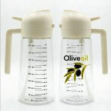 1 Stück kreative Olivenöl-Sprühflasche mit Nachfüllbehälter - Multifunktions-Küchen-Sprüher, nachfüllbares Design, kompatibel mit Heißluftfritteuse, Salatdressing, Grillen, Backen - geeignet für Ofen und Flüssigkeitssprühung, Dual-Funktion Öl-Ausgießen und Sprühflasche, mit 2D-Grafik-Design, geeignet für Heißluftfritteuse und Küche, perfekt als Geschenk zum Valentinstag, Muttertag, Vatertag, Weihnachten, Thanksgiving, Geburtstag - Weiss - Übersicht 6