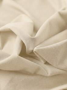 休闲优雅短袖圆领上衣，适合日常穿着、通勤、外出、春夏穿着。 - 杏色 - 查看 10