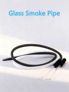 Black/White Flexible Telescopic Hookah Hose With Glass Mouthpiece Handle - 11.8 Inch To 70 Inch Extendable Hookah Accessories Collection Foam Handles With Hose Connector For Shisha - Personal Or Group Use Parties & Bar Essentials, Social Gatherings And Events - Blue - View 4