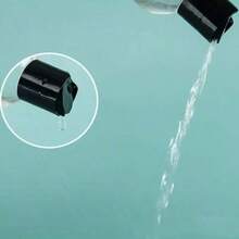 Refillable Transparent Plastic Dispenser Bottles With Black Caps - Suitable For Shampoo, Conditioner, Lotion, Cream Etc. (200ml/150ml/120ml/100ml/60ml) - Black Cap - View 3