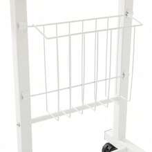 Adjustable C-Shaped Bedside Table With Wheels, 2-Tier Design, Height Adjustable, Modern White Maple Finish, Perfect For Living Room, Bedroom, Study, Easy Assembly - White Maple - View 9