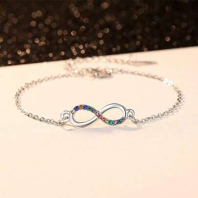 1pc Bracelet Fashionable, Featuring Infinity  Elements, Suitable For Women's Daily Wear Or Night Out Party. The Set Includes Bracelets And Bangles With Simple & Stylish Design. Perfect Gift For Any Occasion! Valentines,Mom,Mother,Mother's Day,Gift