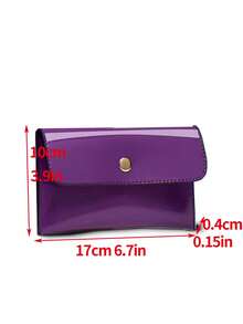 新款时尚女士母女包套装，亮面鳄鱼纹压花皮革，大容量女士手提包 - 紫色 - 查看 9