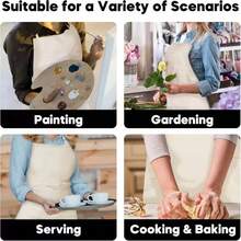 1 Stück strapazierfähige Oxford-Stoff Garten-Schürze mit Beinschutz, mehrfarbiges Taschen-Design, geeignet für Rasenpflege & Gartenwerkzeuge - Farbblockierung - Übersicht 12