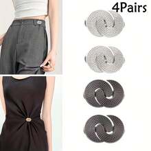 2/4/6件装可拆卸扣式束腰带，可调节腰部夹扣，适用于牛仔裤，塑身腰带 - 多色 - 查看 17