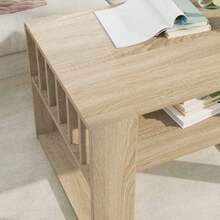 vidaXL Couchtisch Sonoma-Eiche 66 X 49,5 X 45 Cm Holzwerkstoff - Gelb - Übersicht 4