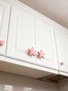 1pc Ceramic 5-Pointed Star Children's Bedroom Drawer Pull Handle, Cute Furniture Cabinet/Wardrobe Door Knob, Star Children's Bedroom Cabinet Drawer Pull Handle, 5-Pointed Star Ceramic Drawer Pull - Multicolor - View 6