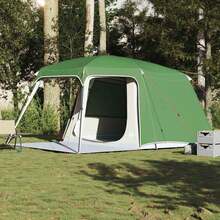 vidaXL 5-Personen-Campingzelt Mit Vorzelt, Wasserdicht, Grün - A - View 1