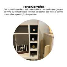 Bar Drink Aparador com Espelho e Adega com 6 Nichos - Artely - Branco - Visão 5